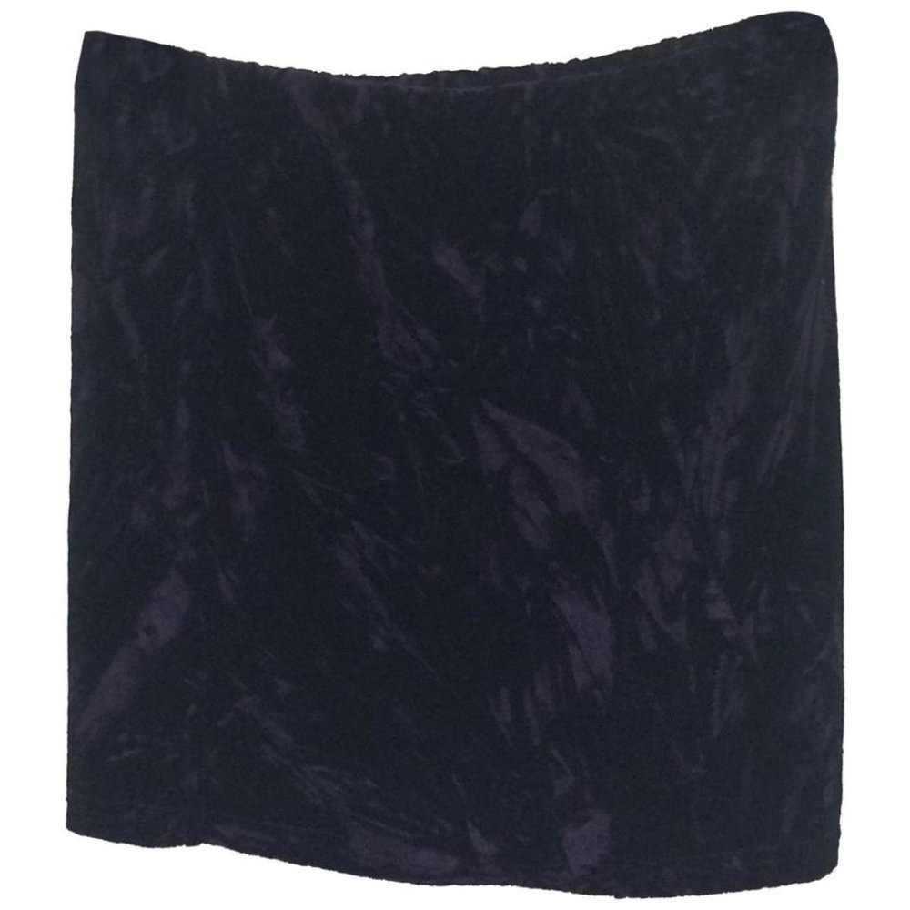 NWT Womens Size Small LF Millau Dark Purple Crushed Velvet Mini Skirt NEW